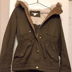 Forest Green Parka Coat